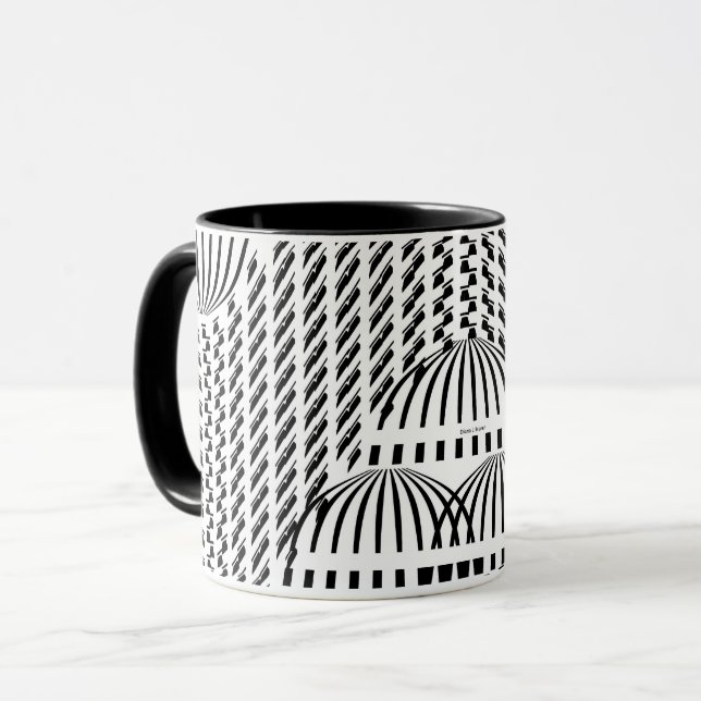 Taza Beber con onda blanca y negra (Anverso izquierdo)