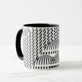 Taza Beber Dominios en blanco y negro