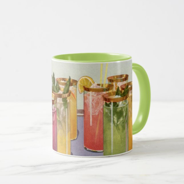 Taza Bebidas antiguas, bebidas con cubos de hielo en un (Anverso derecho)