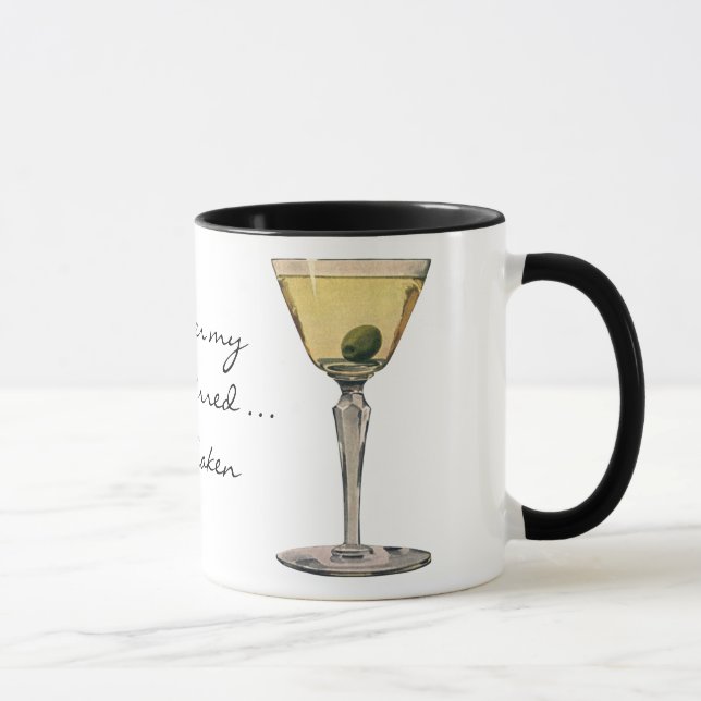 Taza Bebidas de época, cóctel de oliva Martini (Derecha)