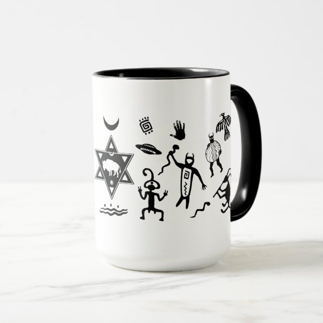 Taza Bebidas espirituosas tribales del búfalo blanco (Anverso derecho)