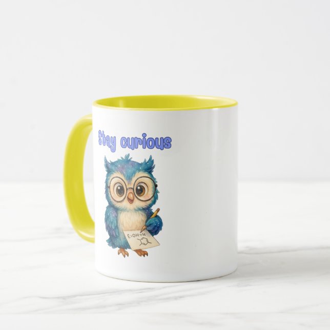 Taza Bechuza Curiosa - Diseño inteligente y personaliza (Anverso izquierdo)