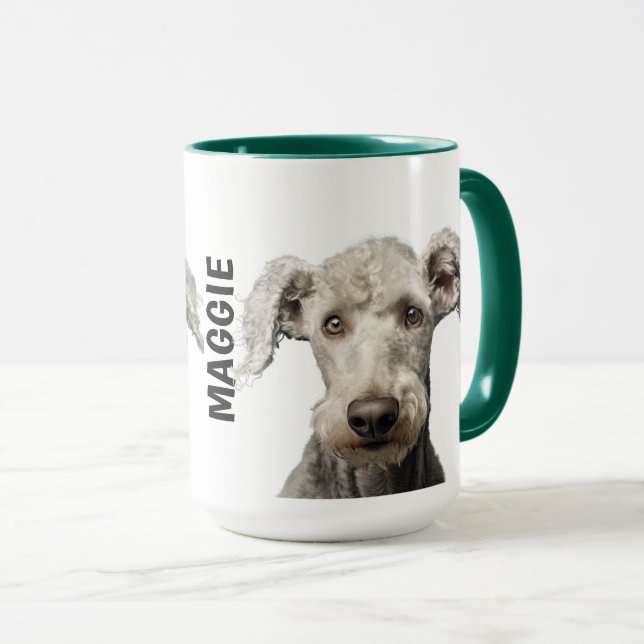 Taza Bedlington Terrier Personalizado Mug (Anverso derecho)