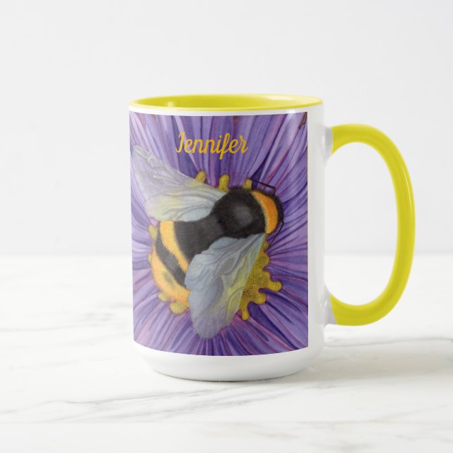 Taza Bee Bumblebee Café Mug Tea Cup Arte Original (Derecha)