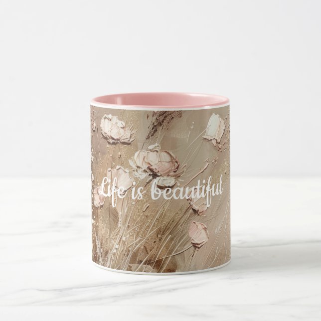 Taza Beige Rubor Boho Floral (Centro)