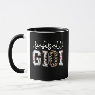 Taza Béisbol Gigi Estampado de Leopardo Coquette Bow