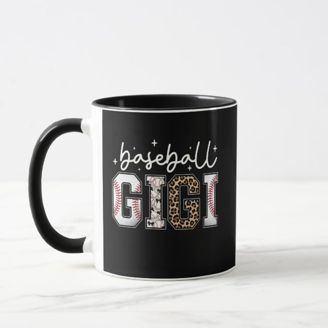 Taza Béisbol Gigi Estampado de Leopardo Coquette Bow (Izquierda)