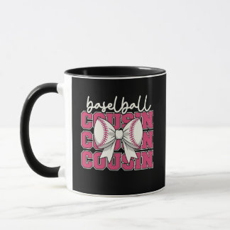 Taza Béisbol Primo Rosa Coqueta Lazo Deportes Aficionad