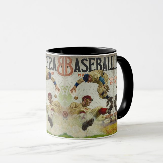 Taza Béisbol retro: deportes de juego clásicos (Anverso derecho)
