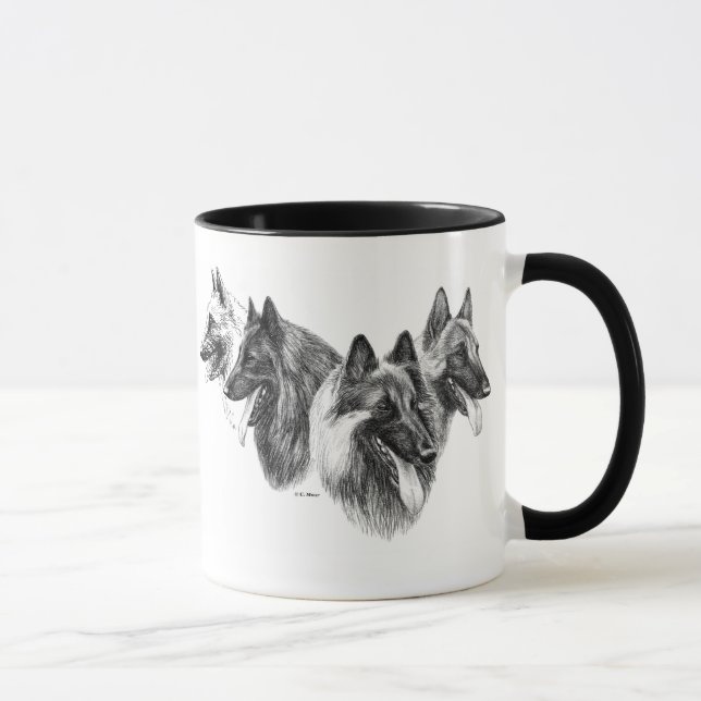 Taza belga de Tervuren Malinois del perro pastor (Derecha)