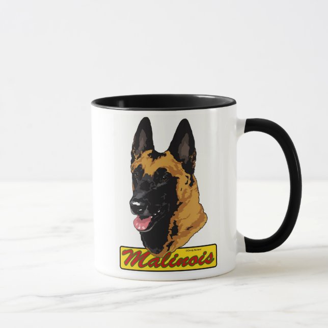 Taza Belga Malinois Headstudy (Derecha)