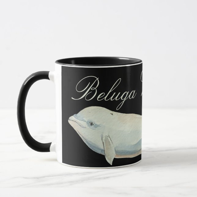 Taza Bella ballena Beluga, Delphinapterus Leucas (Izquierda)