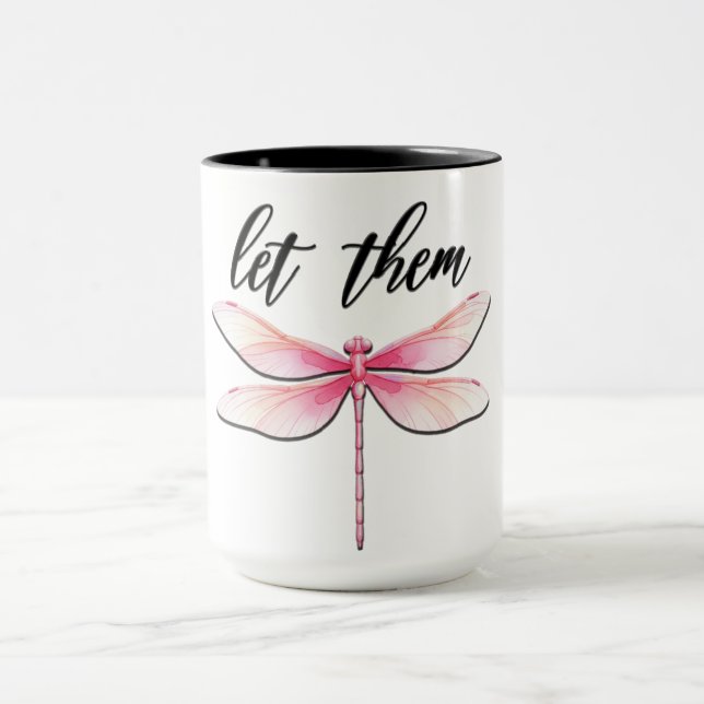Taza Bella Cita Inspiradora de Libélula (Centro)