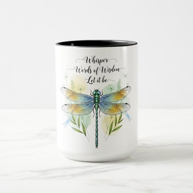 Taza Bella Cita Inspiradora de Libélula (Centro)