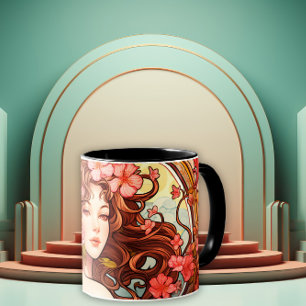 Taza Belleza Art Nouveau de Enredaderas Susurrantes