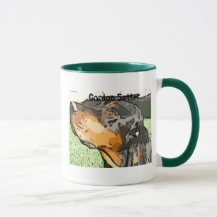 Taza Belleza, cerebros, Birdsense Gordon Setter Ceramc