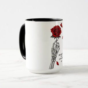 Taza Belleza en el Arte de la Rosa Gótica del Caos