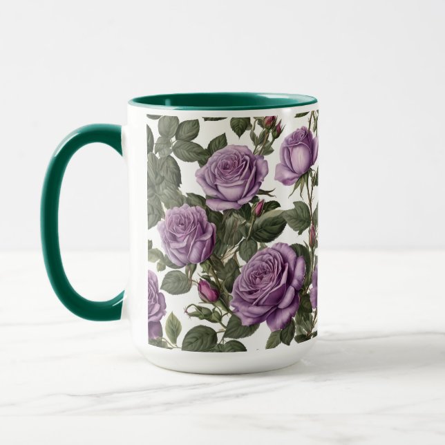 Taza "Belleza eterna: Rosas de la época de la provincia (Izquierda)