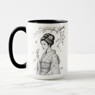 Taza Belleza Japonesa con Mariposas