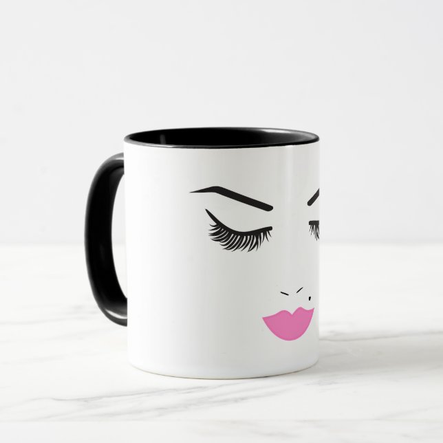 Taza Belleza maquillaje Rostro azotes y Reloj de salón  (Anverso izquierdo)