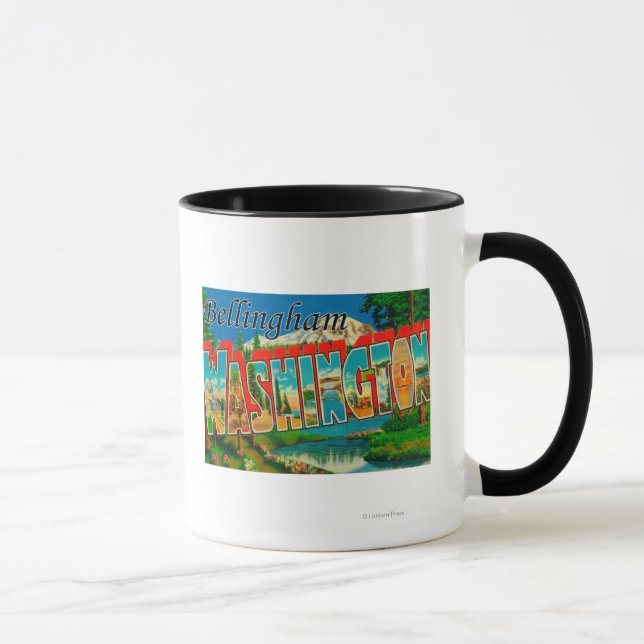 Taza Bellingham, Washington - Escenas de letras grandes (Derecha)