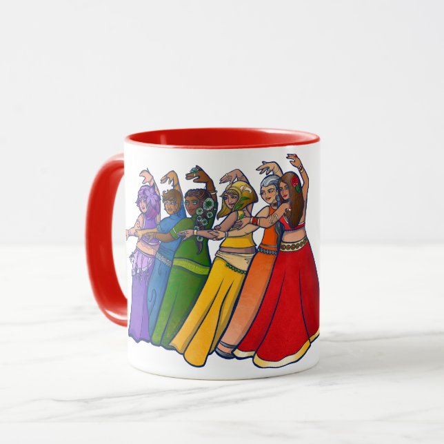 Taza Belly arcoiris bailarina Belly de danza (Anverso izquierdo)