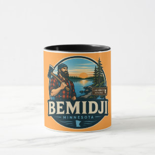 Taza Bemidji Minnesota Paul Bunyan Rústico Northwoods