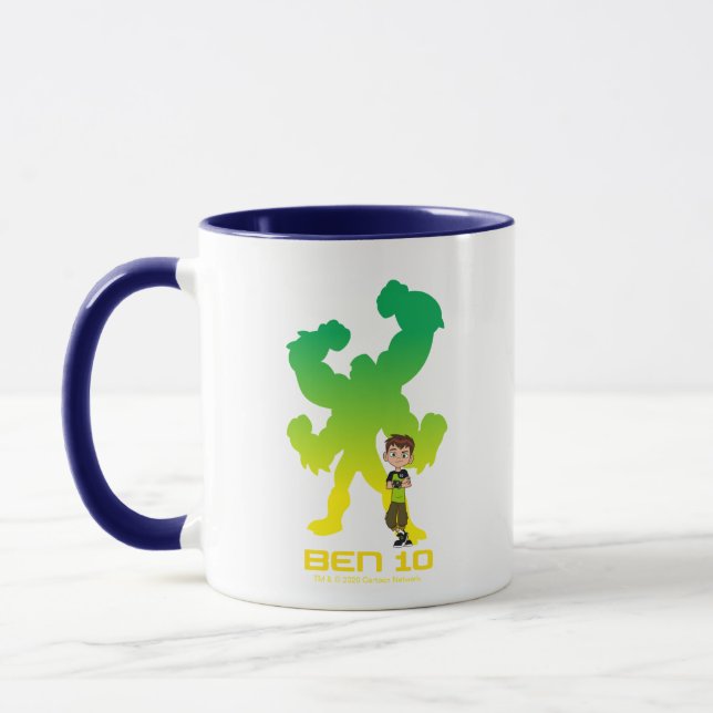 Taza Ben 10 y Cuatro Brazos Sombra (Izquierda)