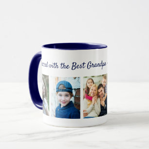 Taza Bendecido con el mejor abuelo 5 Collage de fotos a