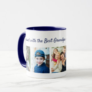 Taza Bendecido con el mejor abuelo 5 Collage de fotos a