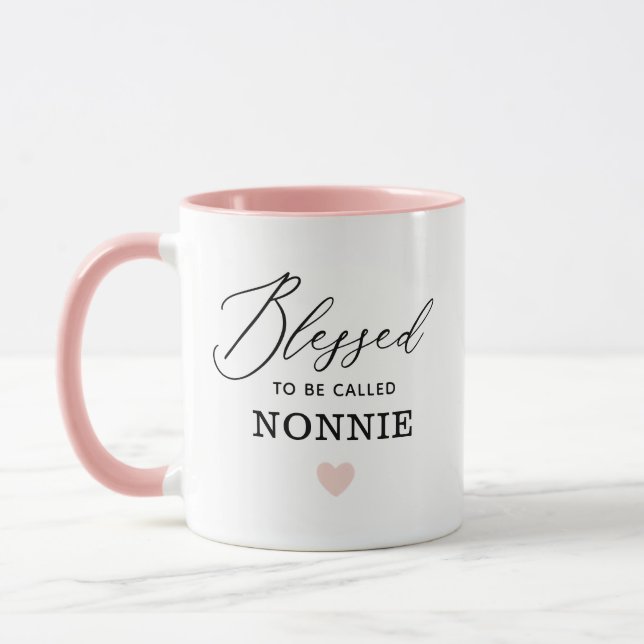 Taza Bendecido moderno por ser llamado Día de la Madre  (Izquierda)