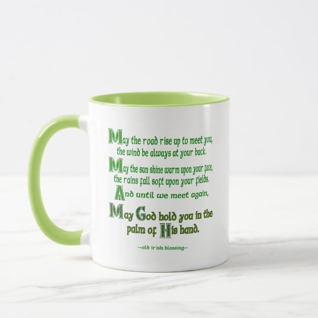 Taza Bendición irlandesa: Que se levante el camino para (Izquierda)