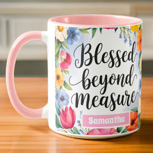 Taza Bendición personalizada más allá de la medida cris