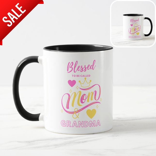 Taza Bendita sea llamada mamá y abuela Mug (Subido por el creador)