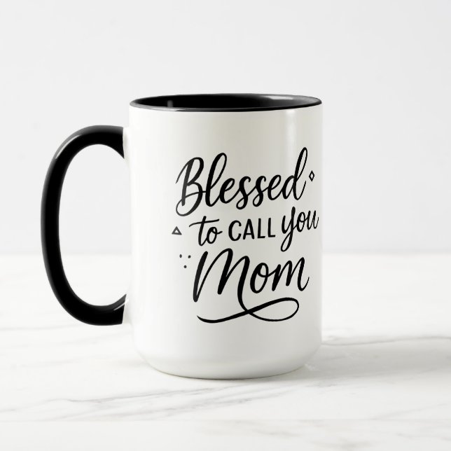 Taza Bendito de llamarte mamá - Regalo para mamá (Izquierda)