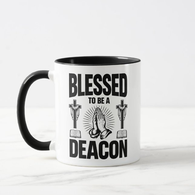 Taza Bendito por ser diácono Oración Inspiradora (Izquierda)