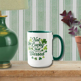 Taza Bendito Trebol del Día de San Patricio Cristiano