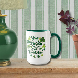 Taza Bendito Trebol del Día de San Patricio Cristiano