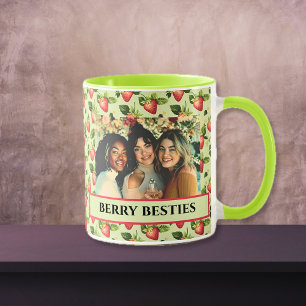 Taza Berry Bestis Green y Red Friends Photo Mug