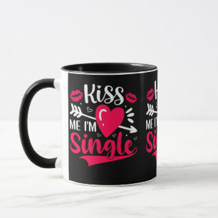 Taza Bésame Estoy Soltera Linda San Valentín