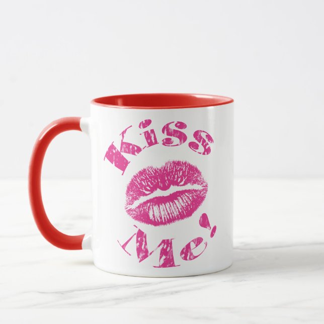 Taza ¡Bésame! Labios Rosados (Izquierda)
