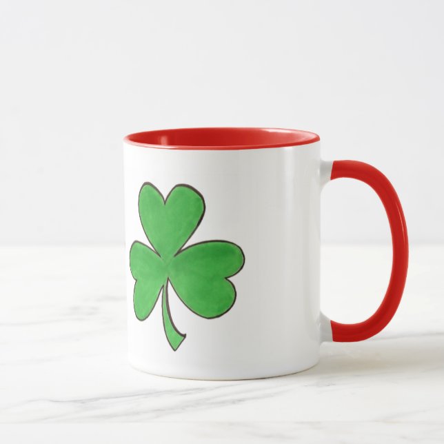 Taza Bésame soy irlandés St. Patrick's Day Shamrock Gre (Derecha)