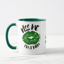 Taza Bésame, soy una mamá St. Patrick's Day Lucky Green