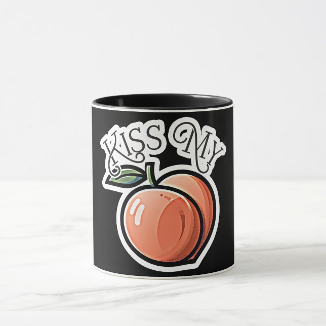 Taza Besar mi fruta divertida de los melocotones (Centro)