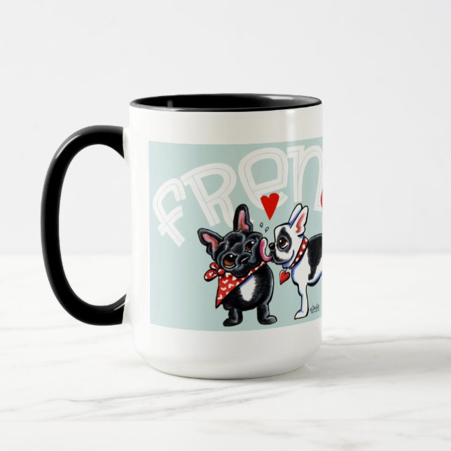 Taza Beso de Bulldog francés (Izquierda)