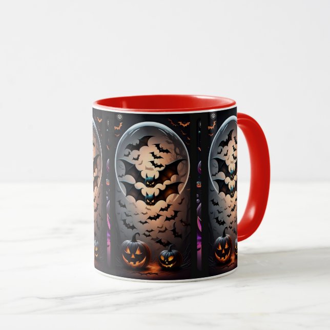 Taza 🎃 besó tus sips con nuestra peluquería de Hallowe (Anverso derecho)