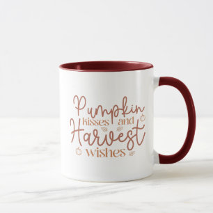 Taza Besos de calabaza y deseos de cosecha