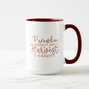 Taza Besos de calabaza y deseos de cosecha