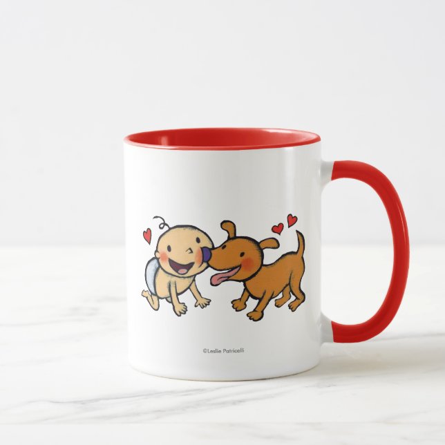 Taza Besos de la nariz del bebé del perro (Derecha)