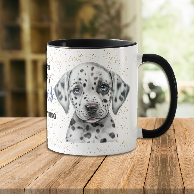 Taza Besos de perro de cachorro dálmata arreglan todo (Subido por el creador)